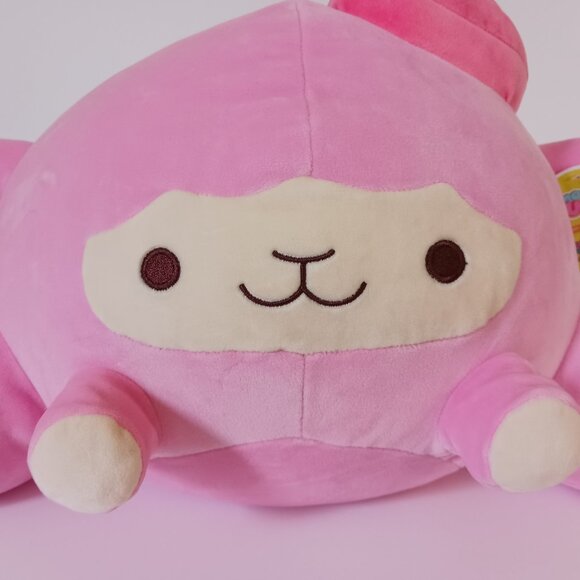 Smooshy Mushy 16" Plush Lolli Lamb Toy Stuffed Animal Pink 2019 W/ Tag - Picture 2 of 8